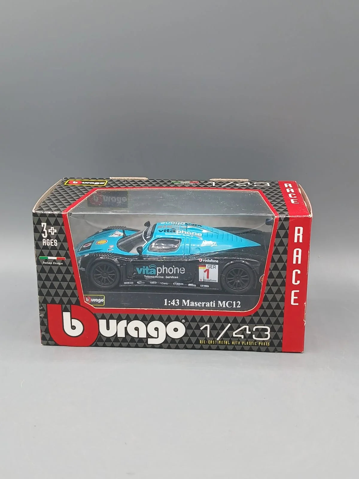 Bburago Maserati MC12 Blue Race