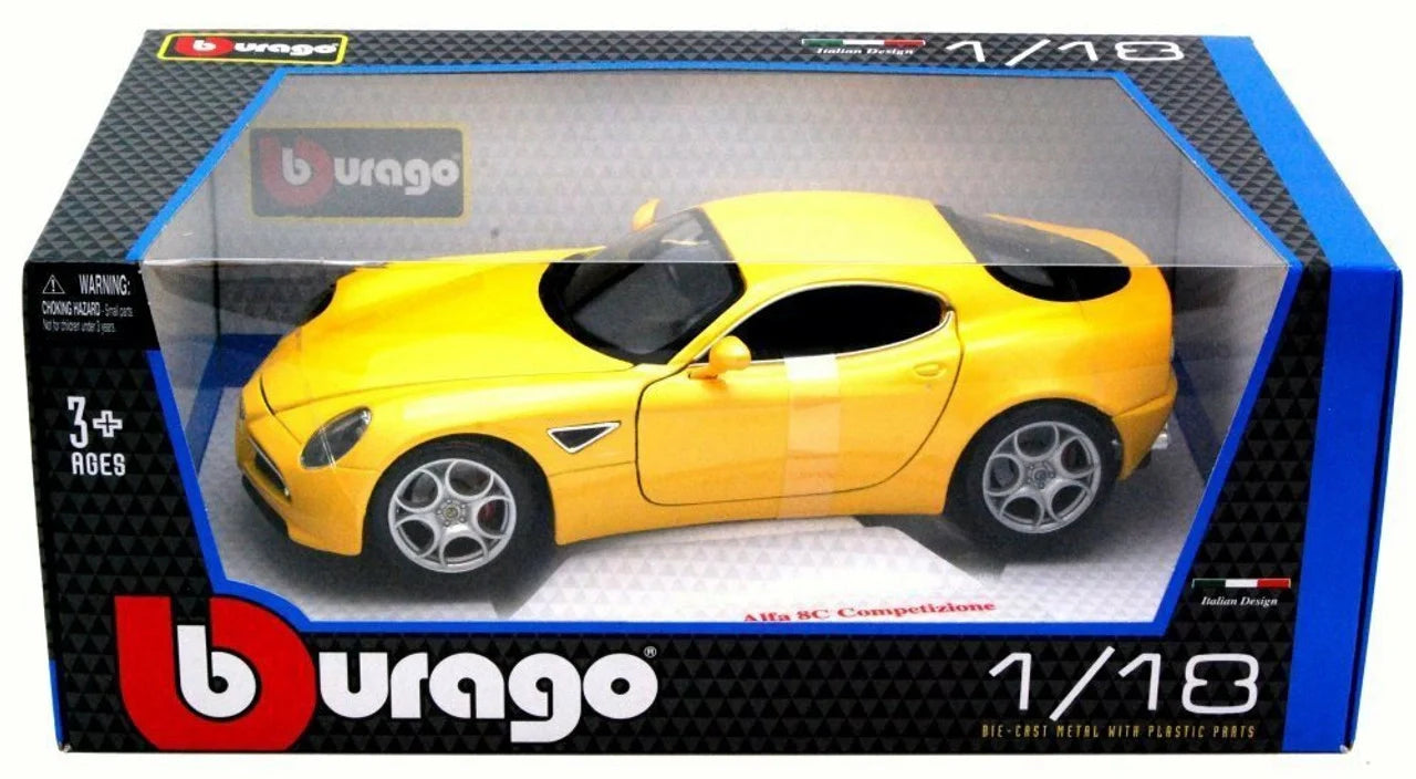 Bburago Alfa 8C Competizione Yellow
