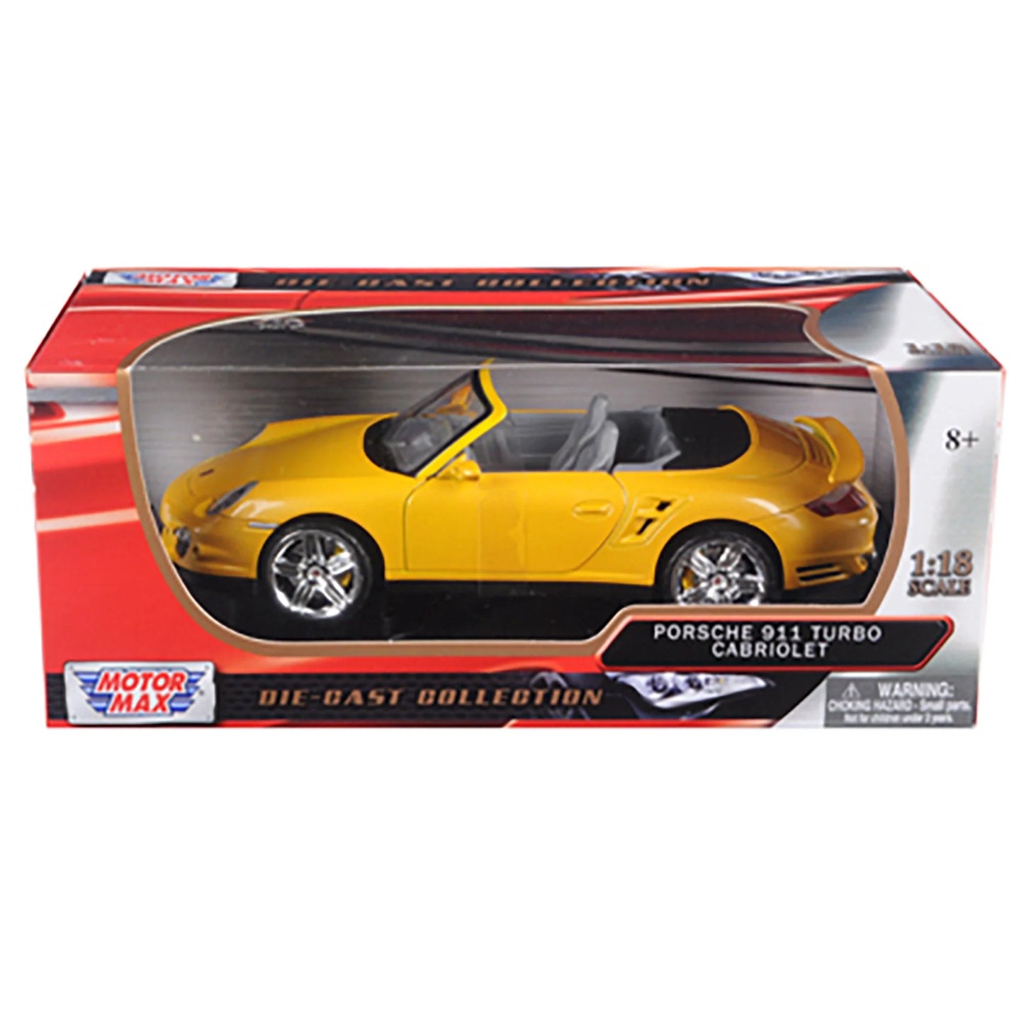 Motor Max Porsche 911 Turbo Cabriolet Yellow
