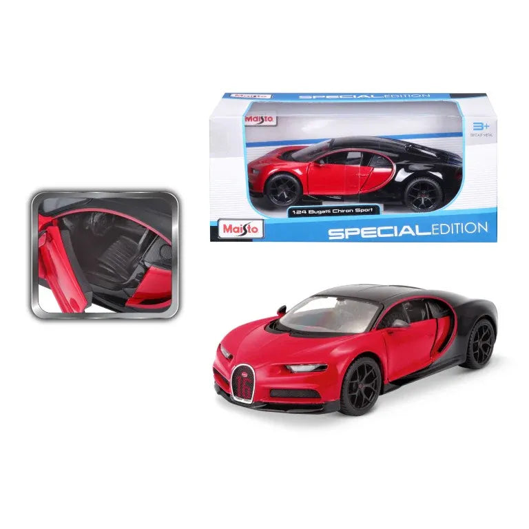 Maisto Special Edition Bugatti Chiron Sport Red, Black