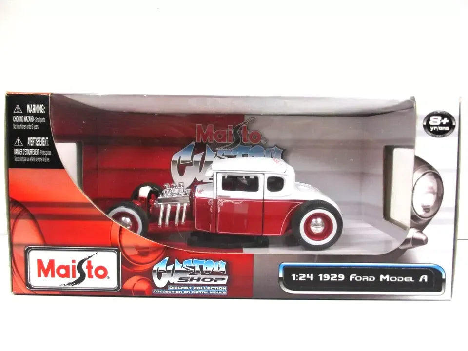 Maisto Special Edition Ford Model A 1929 Red, White Custom Shop