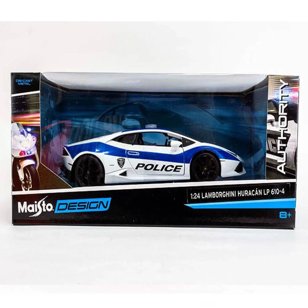 Maisto Special Edition Lamborghini Huracan LP 610-4 White, Blue Police Edition