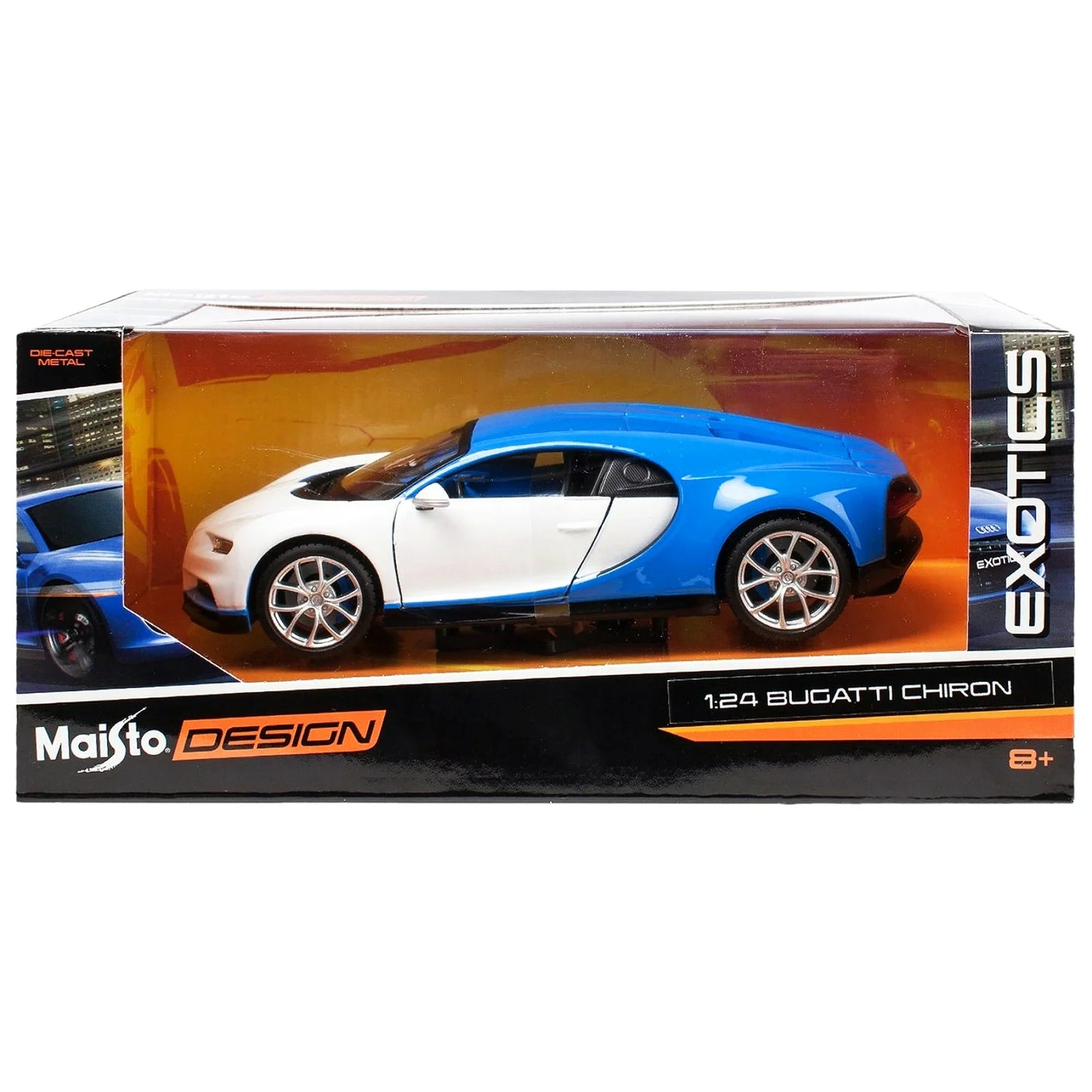 Maisto Special Edition Bugatti Chiron White, Blue