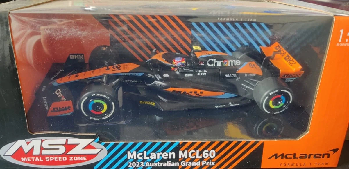 MSZ Formula F1 Mclaren MCL60 2023 Black, Orange Australian Grandprix