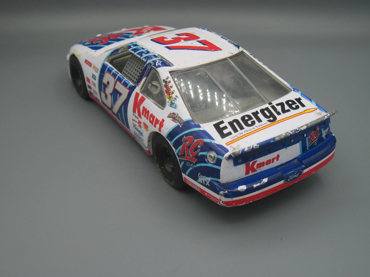 Racing Champions Ford Nascar Thunderbird Kmart 1997 White & Blue Jeremy Mayfield #37