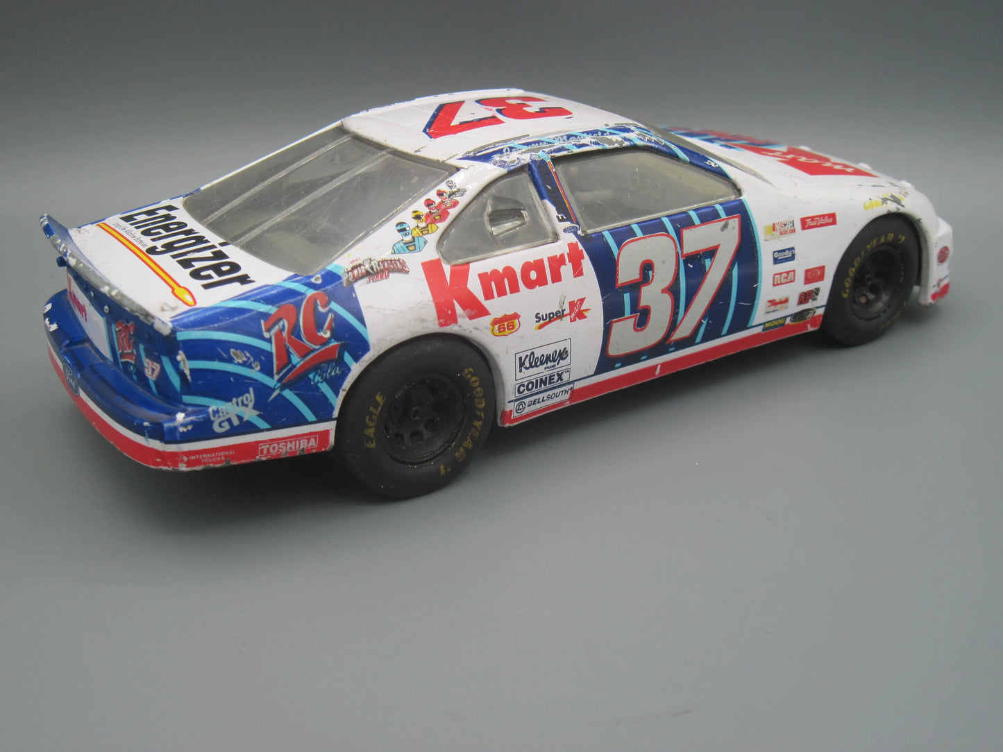 Racing Champions Ford Nascar Thunderbird Kmart 1997 White & Blue Jeremy Mayfield #37