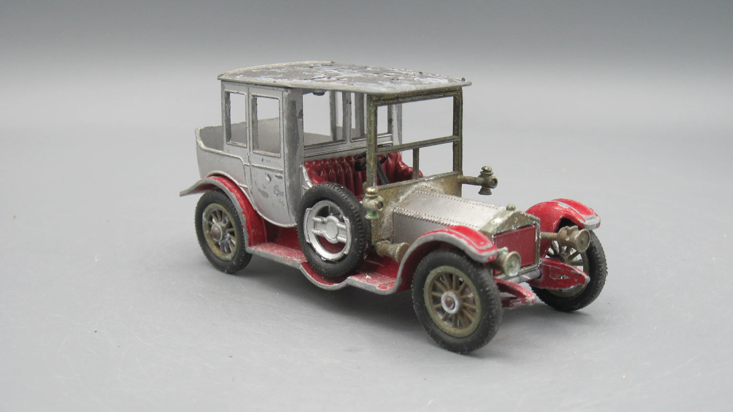 Match Box Rolls Royce Yesteryear (Y-7) 1912 Silver&Red