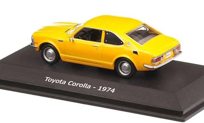 Altaya Toyota Corolla 1974 Yellow Unforgettable Cars