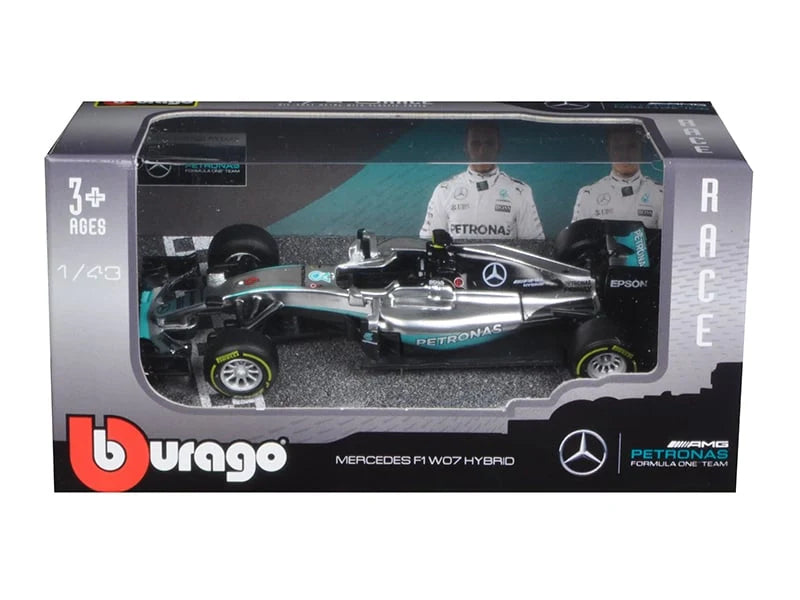 Bburago Mercedes Formula 1 - W07 Hybrid Silver Race