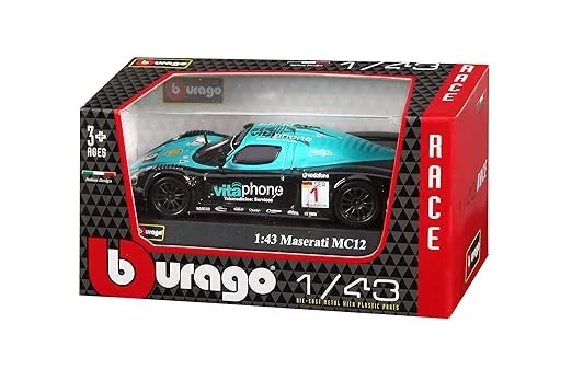 Bburago Maserati MC12 Black & Blue Race