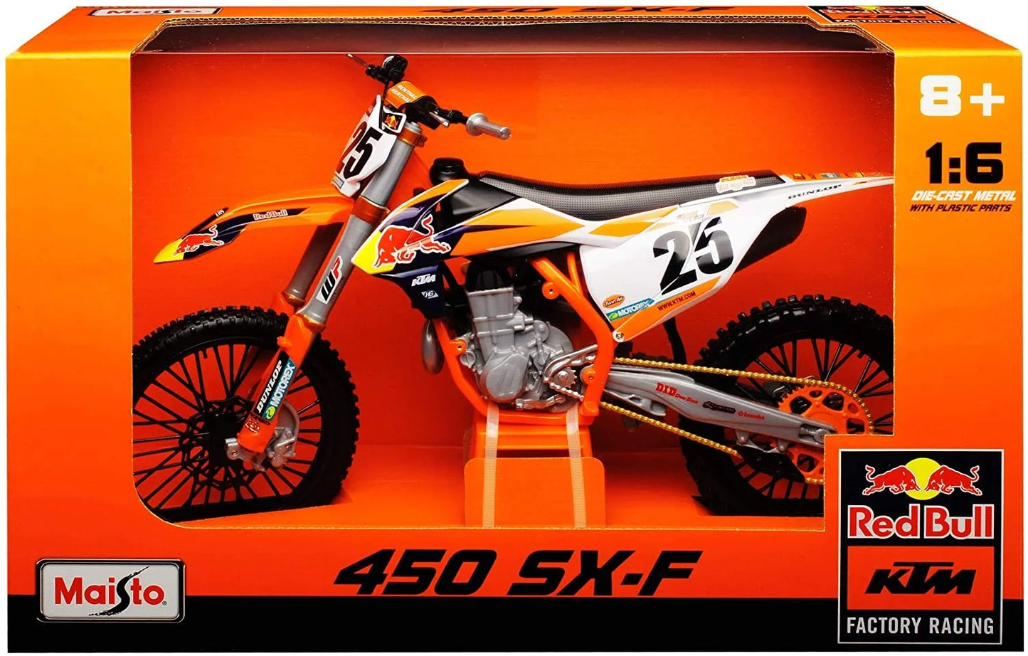 Maisto Red Bull Edition KTM 450 SX-F #25 White, Black Marvin Musquin
