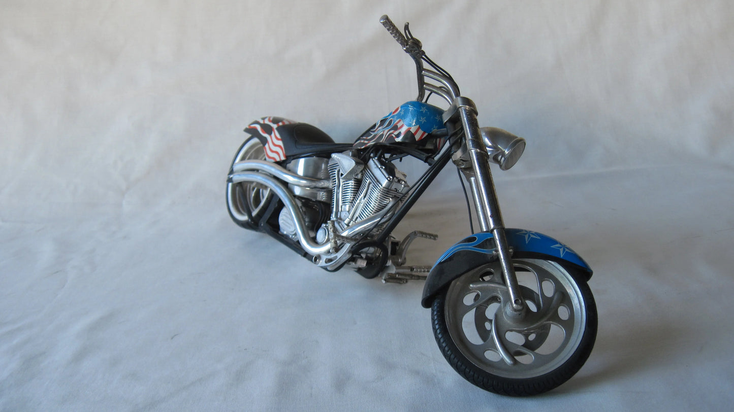 Toy Zone Custom Chopper Motorcycle Blue