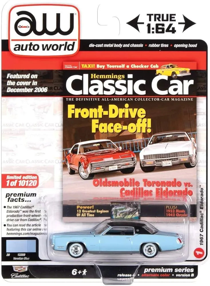 Auto World Premium Edition Cadillac Aldorado 1967 Venetian Blue