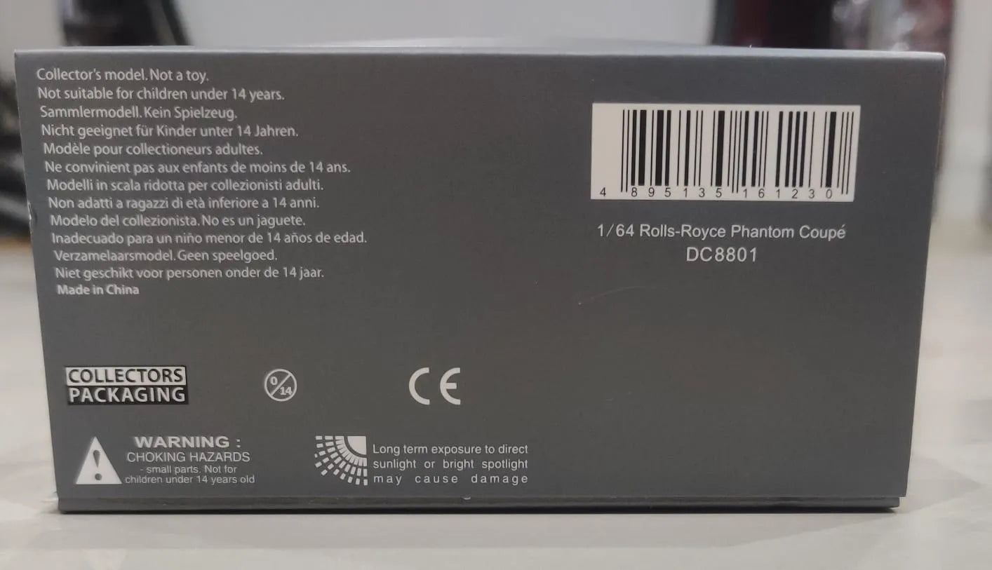 DCM Official Licensed Product Rolls Royce Phantom Coupe - Ghost Red, Grey