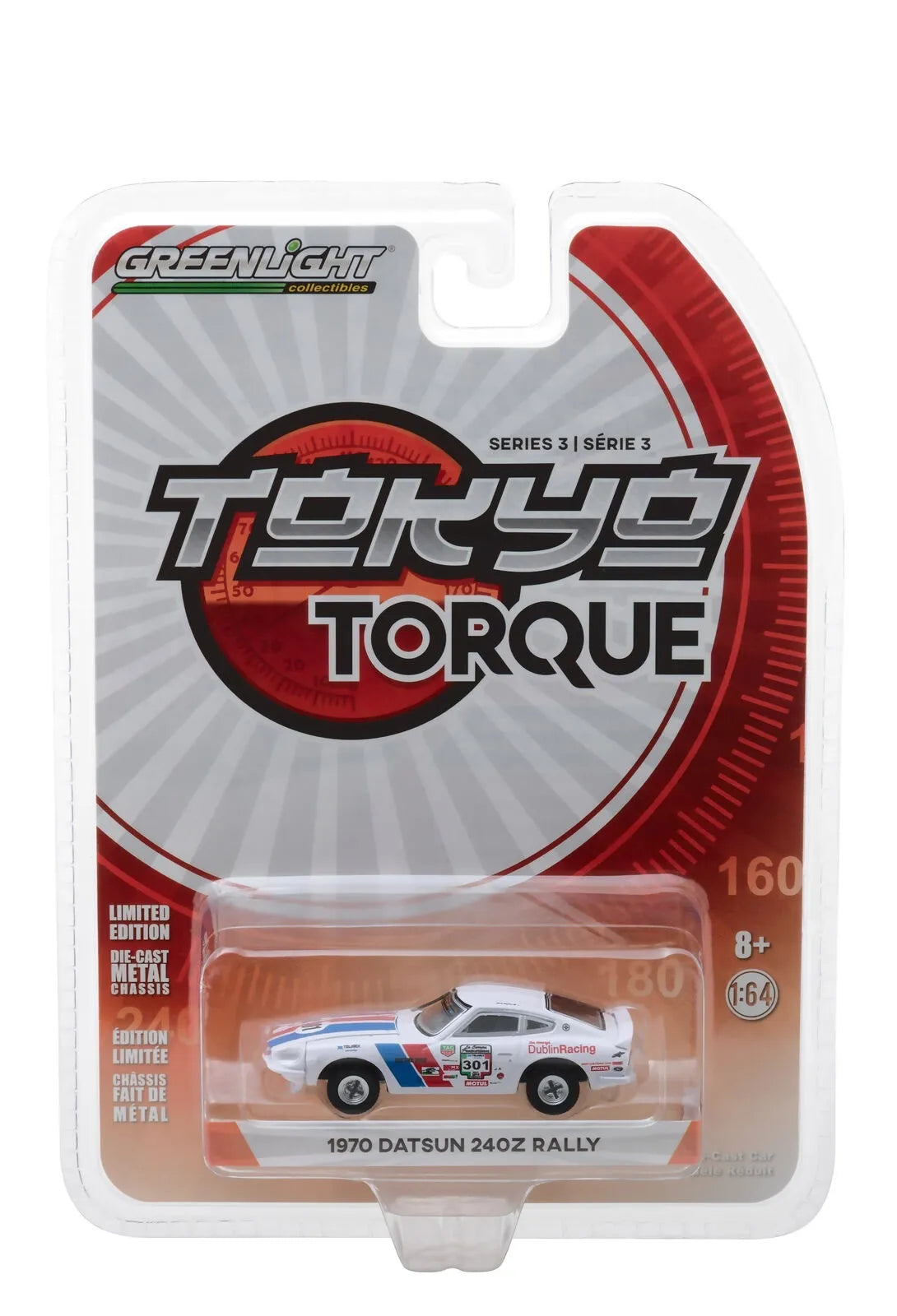Green light Limited Edition Datsun 240 Z Rally 1970 White Tokyo Torque