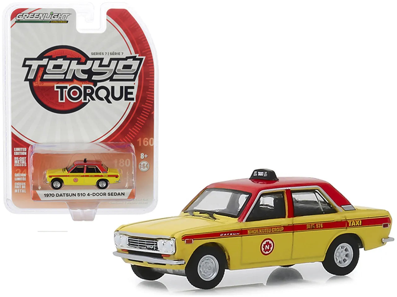 Green light Datsun 510 - 4 Door Sedan 1970 Yellow, Red Tokyo Torque