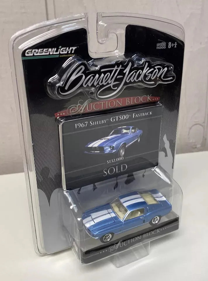 Green light Shelby GT 500 Fastback 1967 Blue Banett Jackson Edition