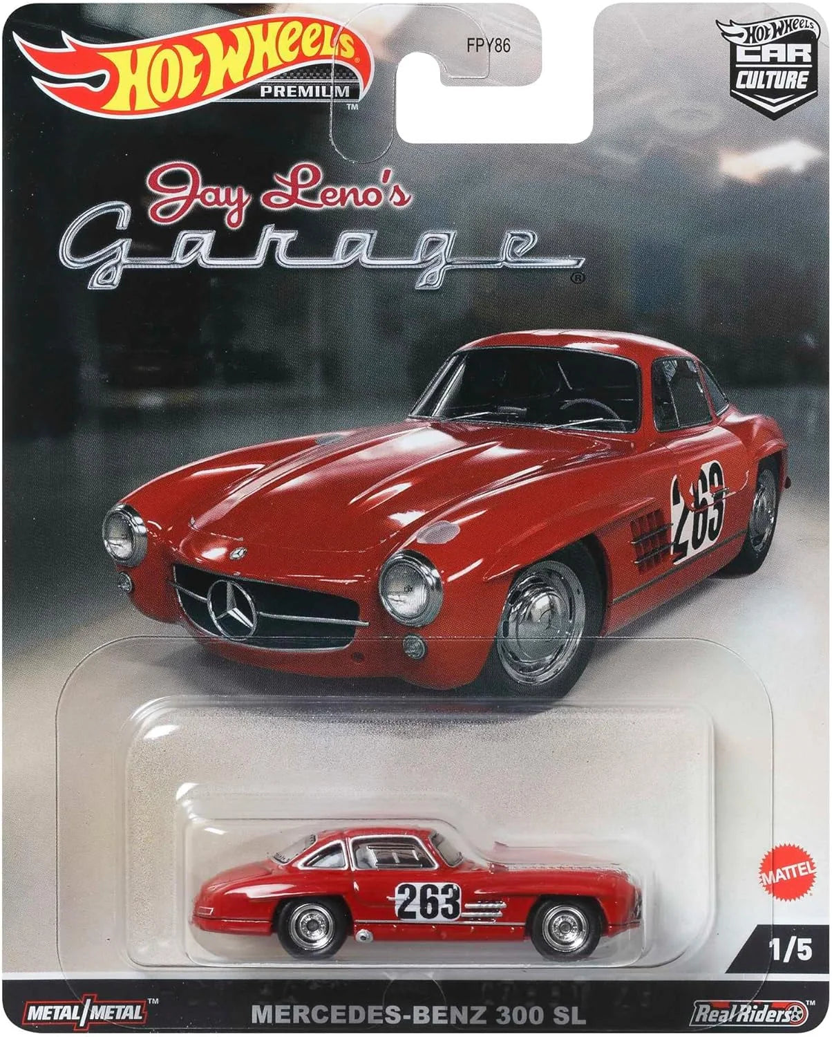Hot Wheels Premiere Edition Mercedes Benz 300 SL Red Jay Leno's Garage