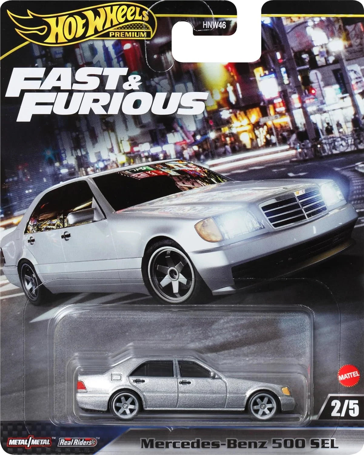 Hot Wheels Premiere Edition Mercedes Benz 500 SEL Gray FNTF