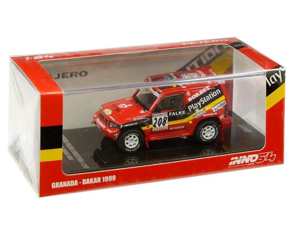 Inno 64 Mitsubishi Pajero Evolution # 208 1999 Red Granada-Dakar