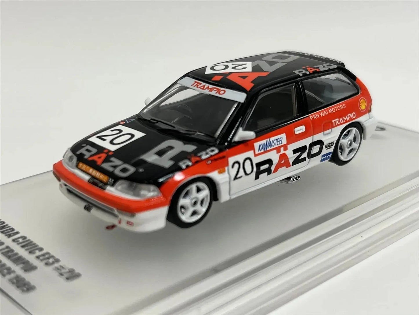 Inno 64 Honda Civic EF3 # 20 Razo Trampio 1989 Black, Red Macau Guia Race