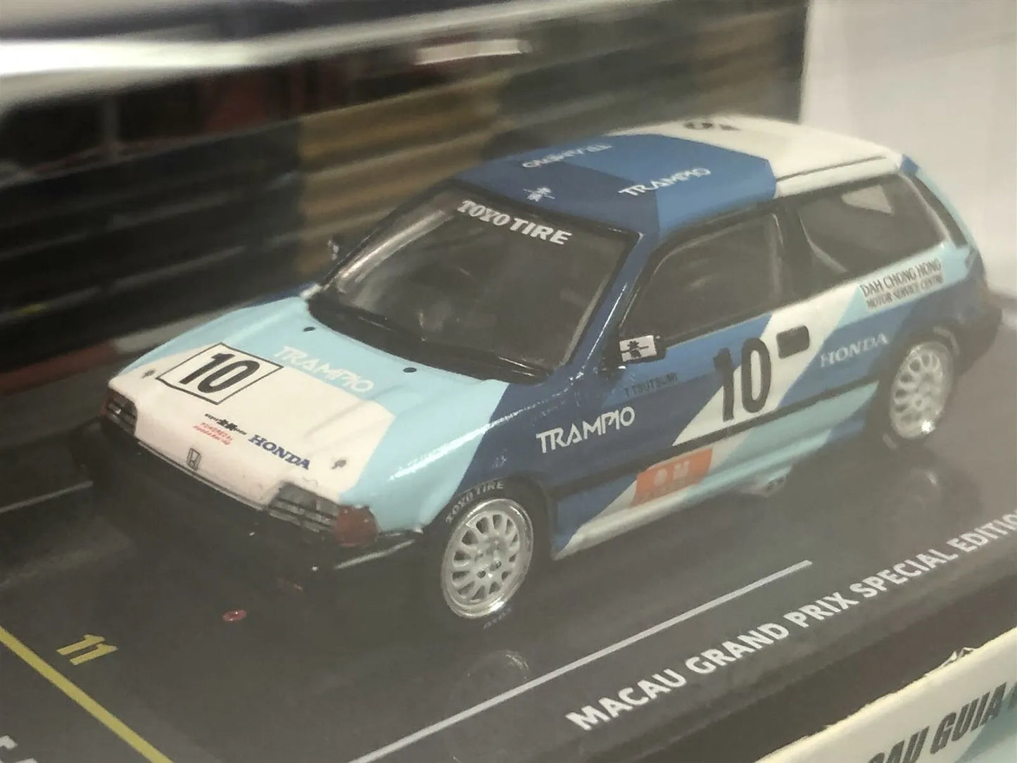 Inno 64 Honda Civic SI E-AT # 10 1986 Blue, White Trampio Macau Guia Race
