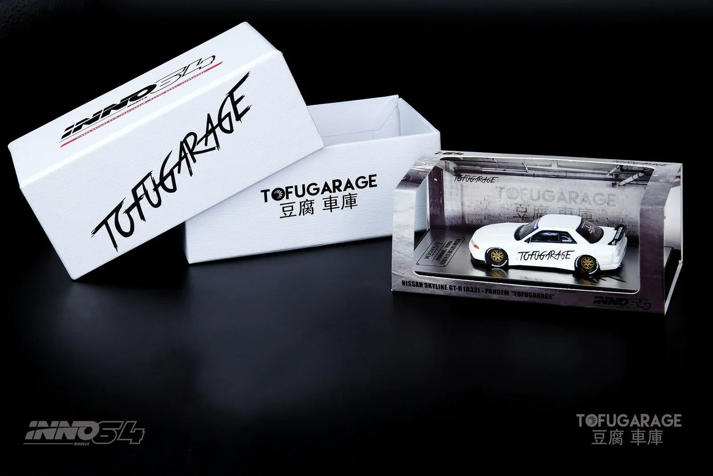 Inno 64 Tofugarage Nissan Skyline GT-R (R32 Pandem) Tofugarage White