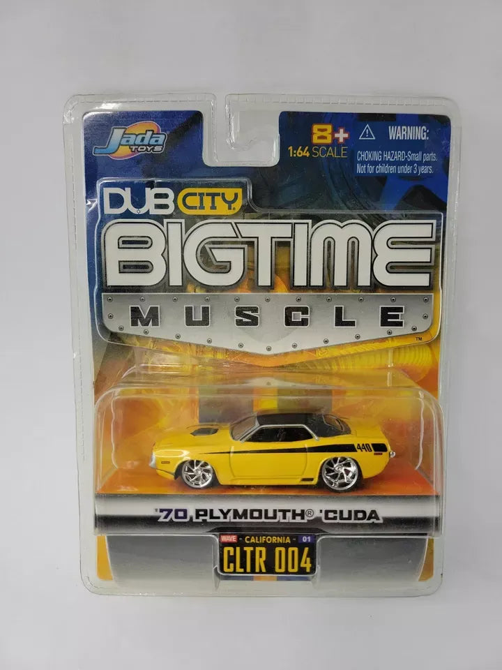 Jada Dub City Plymouth Cuda 440 1970 Yellow Big Time Muscles