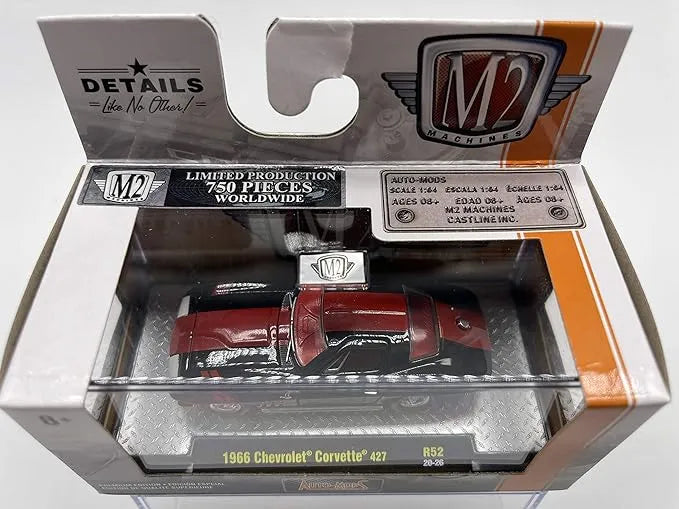 M2 Machines Limited Edition Chevrolet Corvette 1966 Black, Red