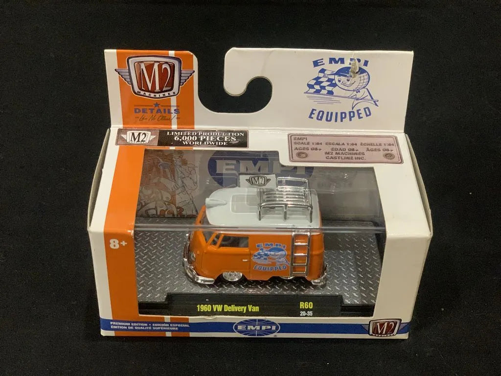 M2 Machines Limited Edition Volkswagen Delivery Van 1960 Orange, WHite