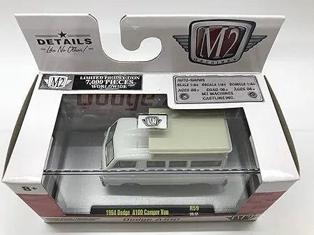 M2 Machines Premium Edition Dodge A-100 Camper Van 1964 White