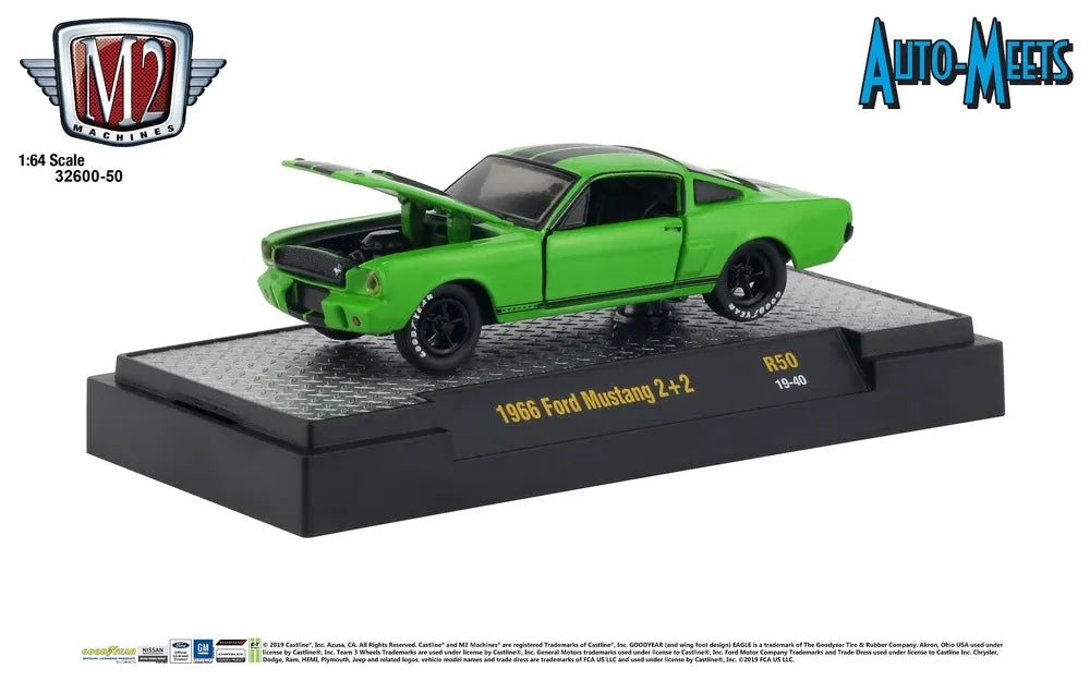 M2 Machines Premium Edition Ford Mustang 2+2 1966 Green