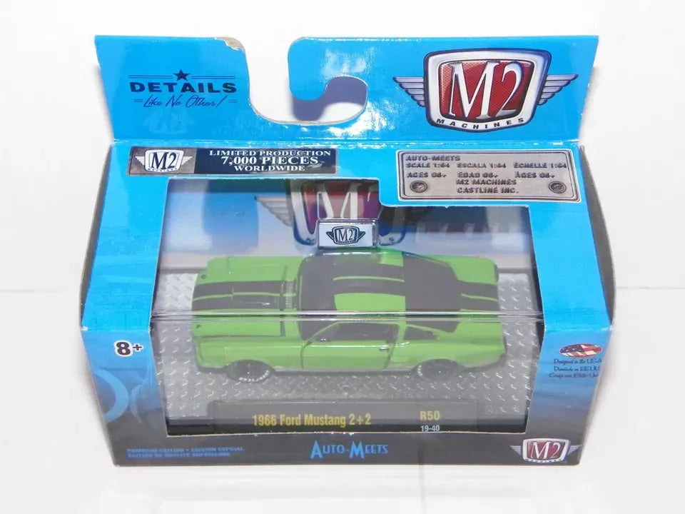M2 Machines Premium Edition Ford Mustang 2+2 1966 Green