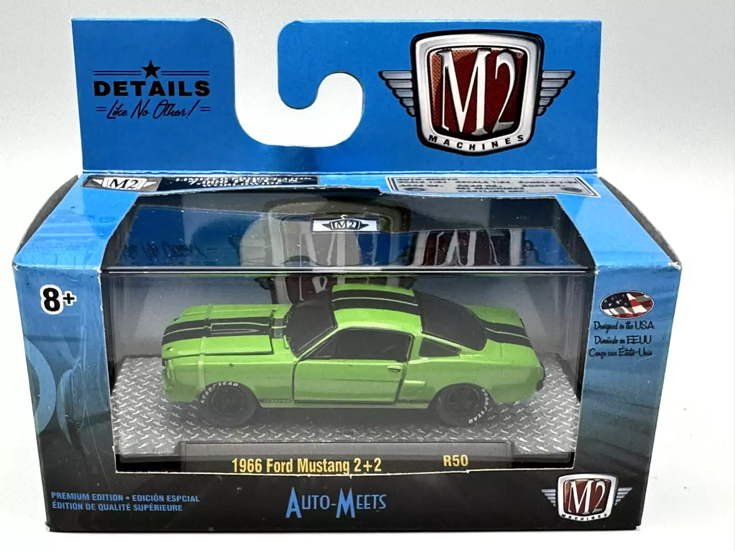 M2 Machines Premium Edition Ford Mustang 2+2 1966 Green