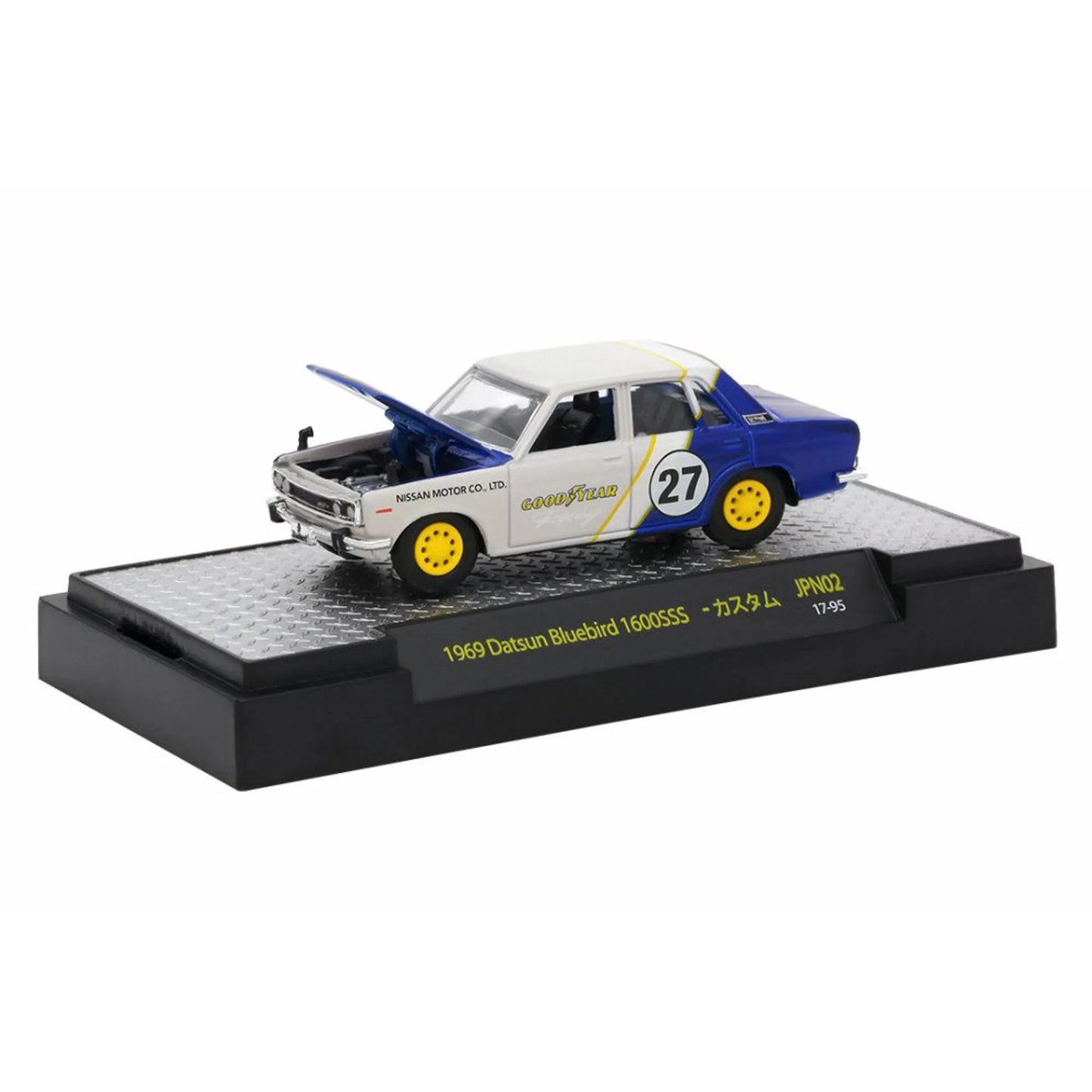 M2 Machines Premium Edition Datsun Bluebird 1600SSS 1969 White, Blue
