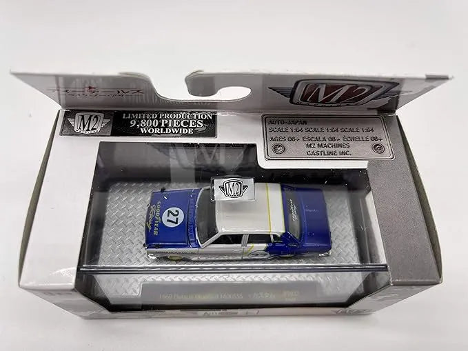 M2 Machines Premium Edition Datsun Bluebird 1600SSS 1969 White, Blue