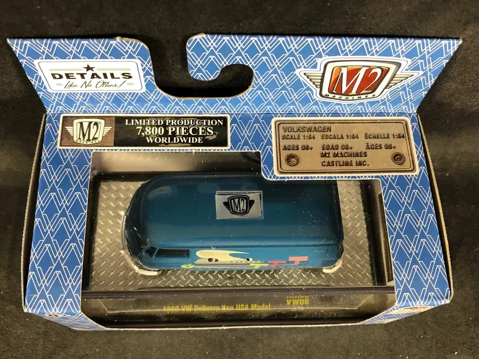 M2 Machines Premium Edition Volkswagen Delivery Van USA Model 1960 Blue