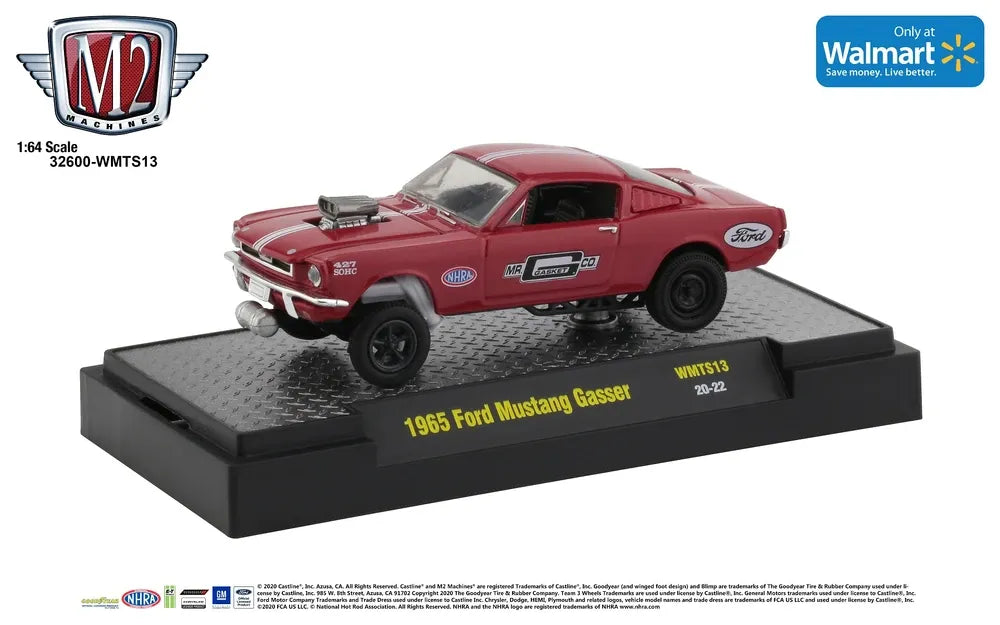 M2 Machines Limited Edition Ford Mustang Gasser 1965 Red NHRA Drag Racing