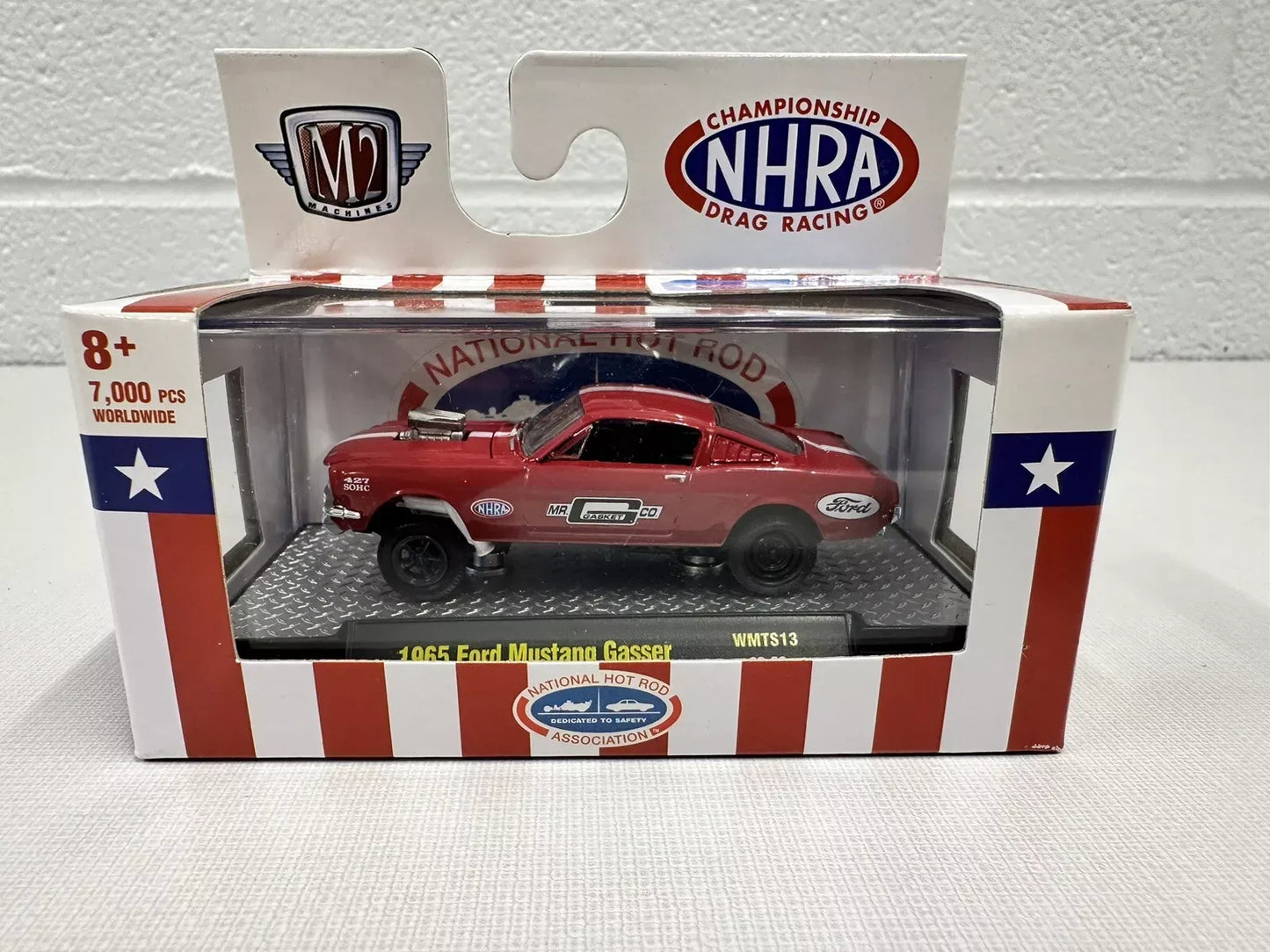 M2 Machines Limited Edition Ford Mustang Gasser 1965 Red NHRA Drag Racing
