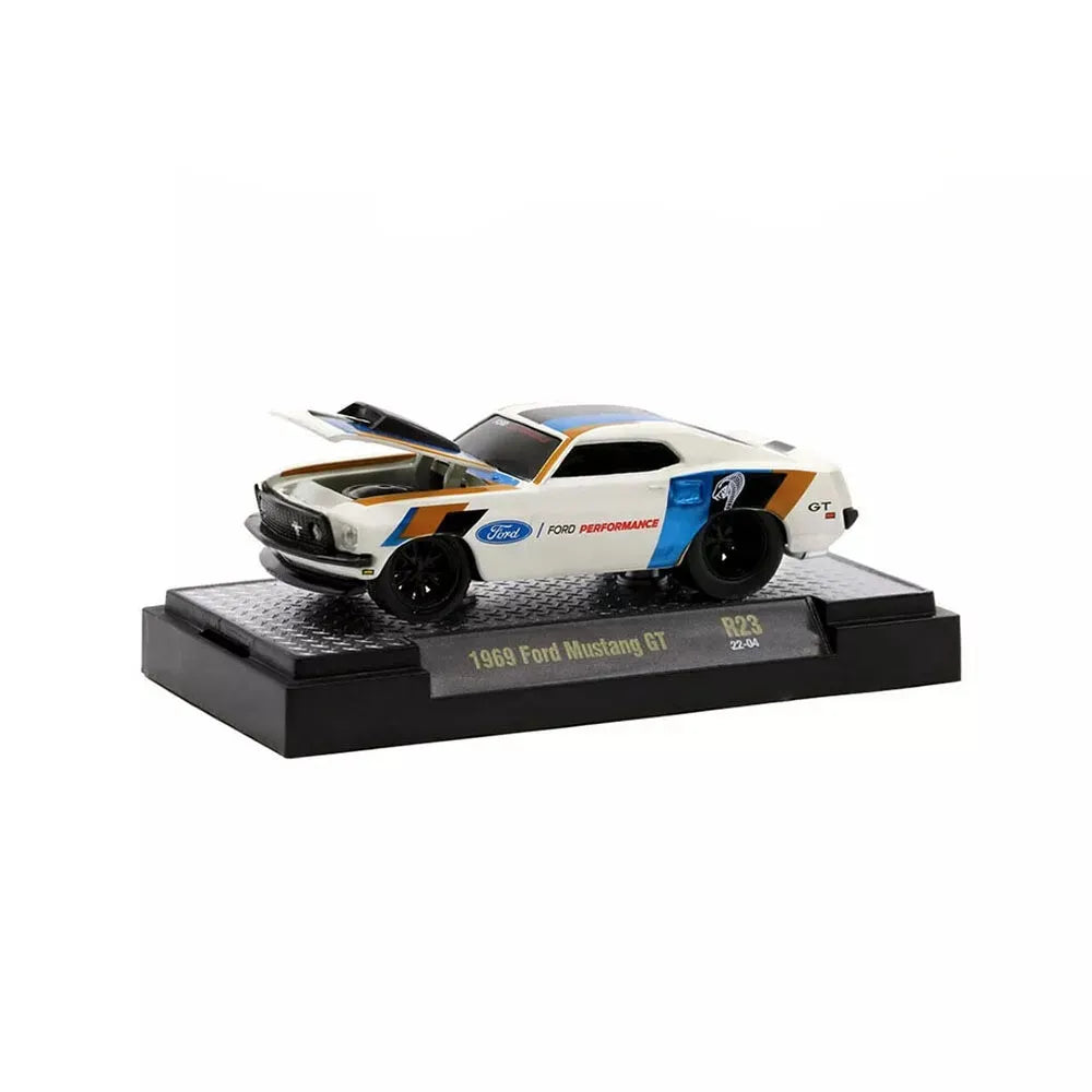 M2 Machines Limited Edition Ford Mustang GT 1969 White Ground Pounders