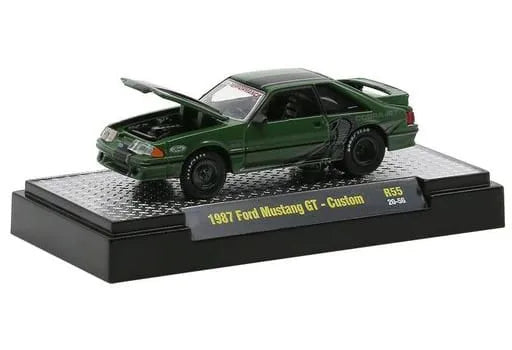 M2 Machines Limited Edition Ford Mustang GT - Custom 1987 Green, Black Cobra Jet