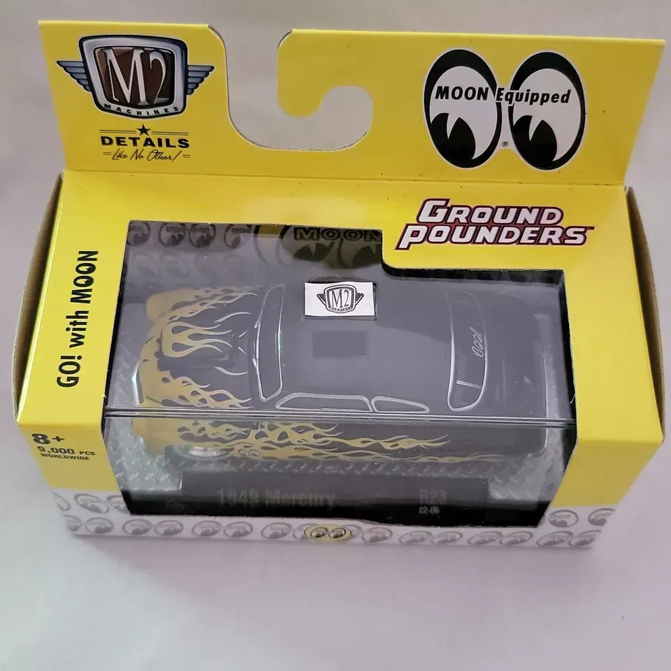 M2 Machines Limited Edition Ford Mercury 1949 Black, Yellow Ground Pounders