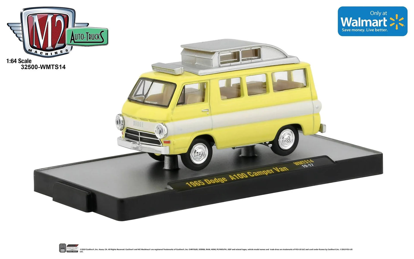 M2 Machines Limited Edition Dodge A100 Camper Van 1965 Yellow