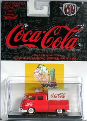 M2 Machines Limited Edition Volkswagen Double Cab Truck USA Model 1960 Red Coca Cola