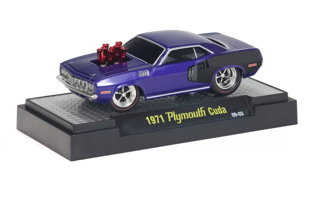 M2 Machines Premium Edition Plymouth HEMI Cuda 1971 Purple