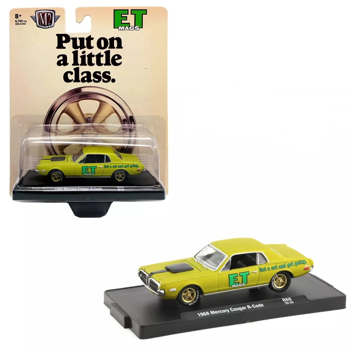 M2 Machines Premium Edition Mercury Cougar R-Code 1968 Green ET Mags