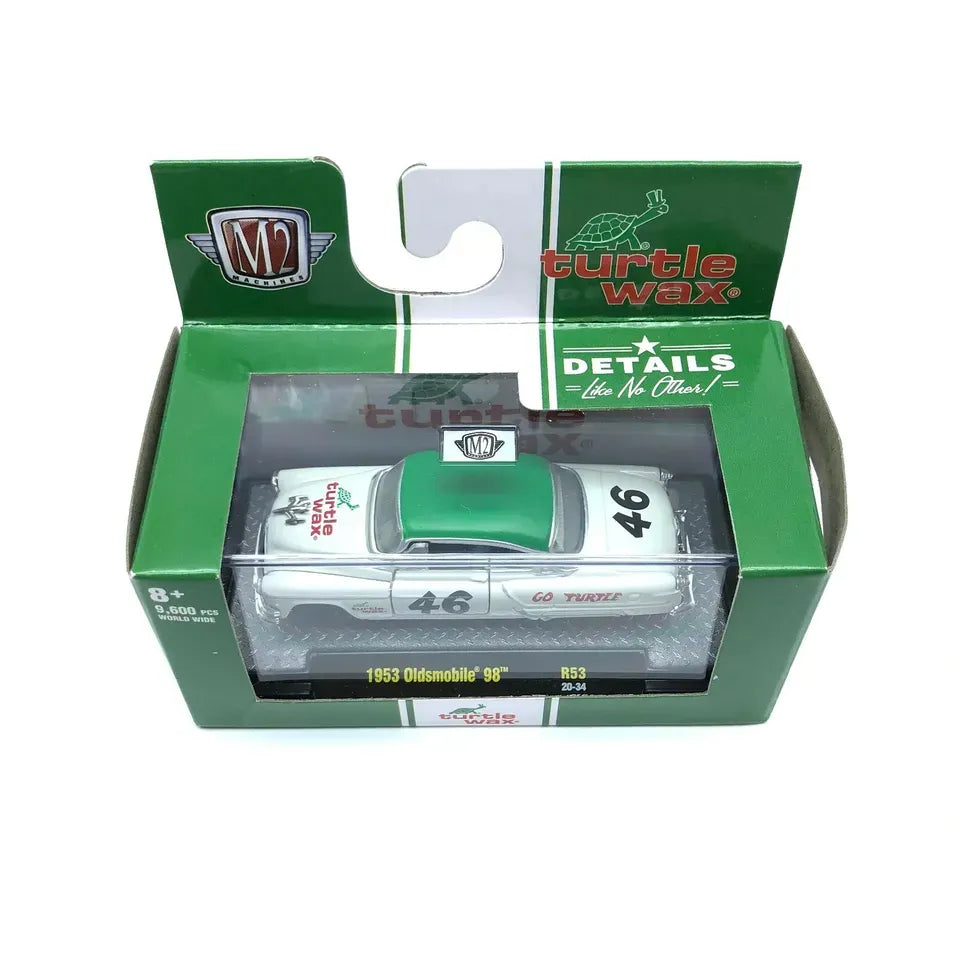 M2 Machines Limited Edition Oldsmobile Oldsmobile 98 1953 White, Green Turtle Wax