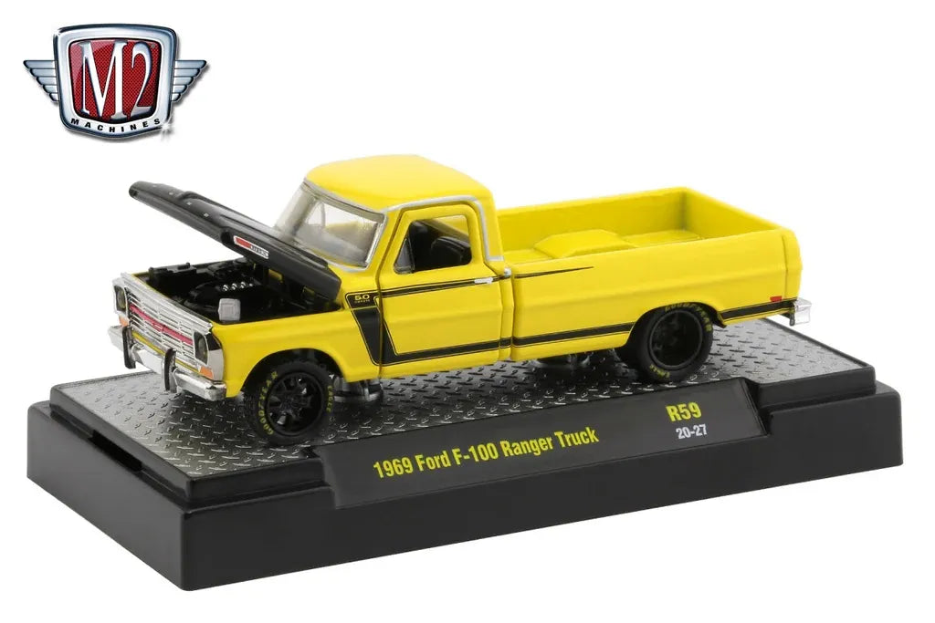 M2 Machines Limited Edition Ford F-100 Ranger Truck 1969 Yellow, Black