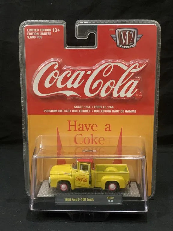 M2 Machines Premium Edition Ford F-100 Truck 1956 Yellow Coca Cola