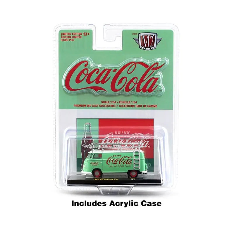 M2 Machines Premium Edition Volkswagen Delivery Van 1960 Green, White Coca Cola